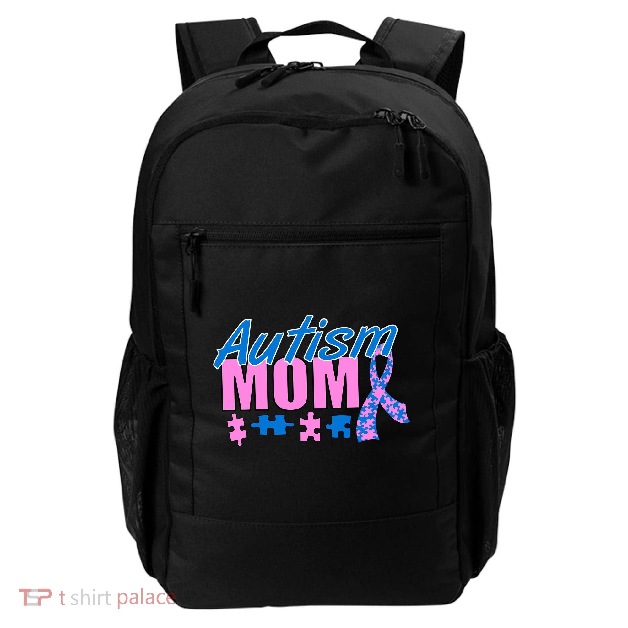 Autism Mom Awareness Ribbon Backpack