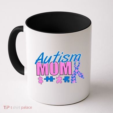 Autism Mom Awareness Ribbon Coffee Mug