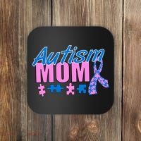 Autism Mom Awareness Ribbon Coaster thumb 0
