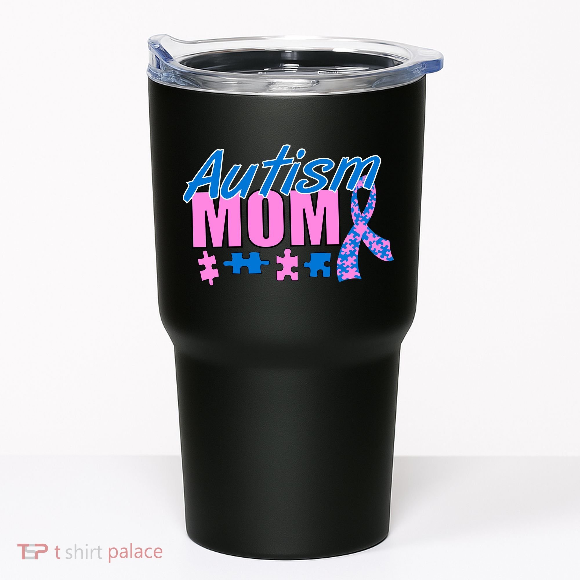 Autism Mom Awareness Ribbon Tumbler