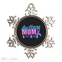 Autism Mom Awareness Ribbon Ornament thumb 0