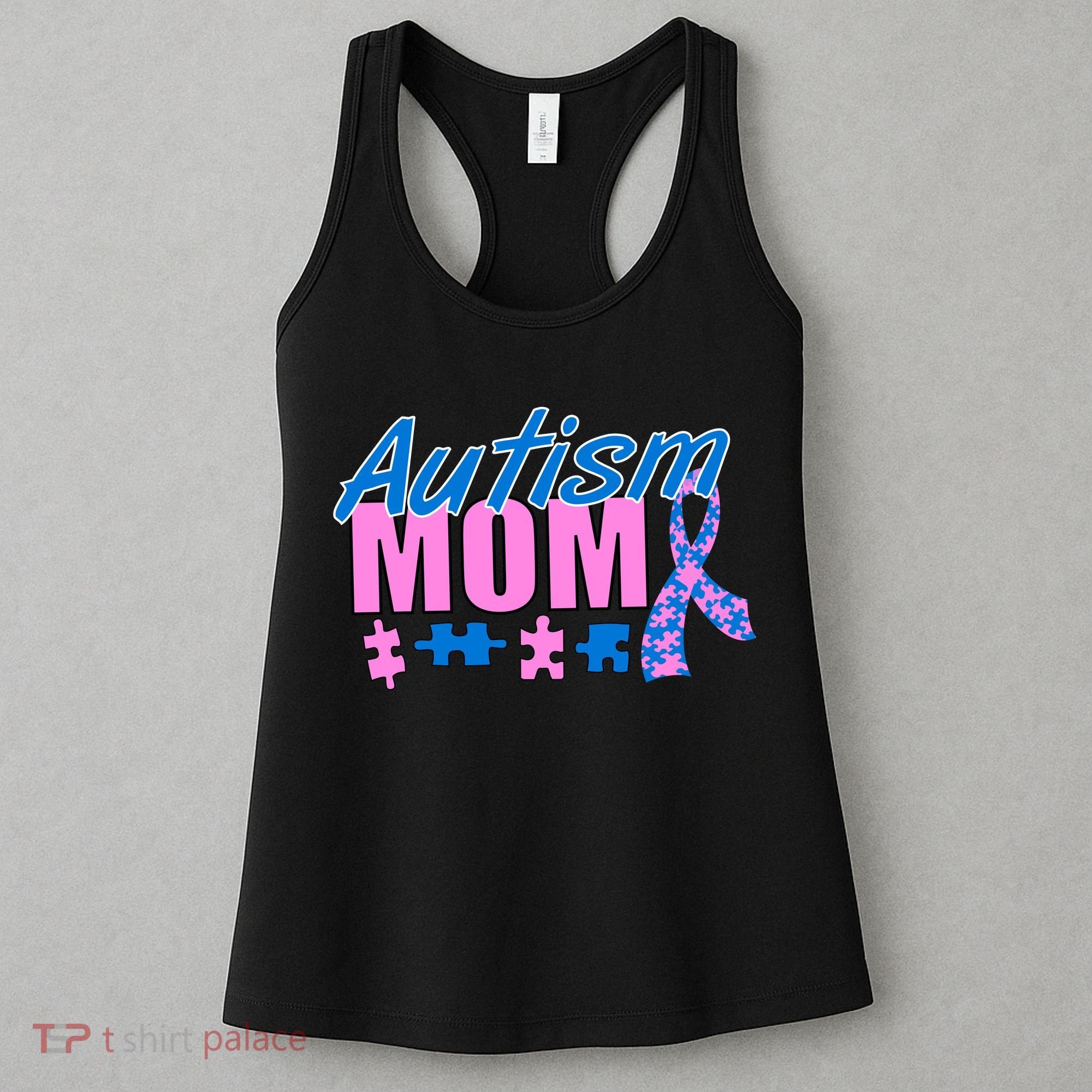 Autism Mom Awareness Ribbon Women's Tank Top