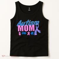 Autism Mom Awareness Ribbon Tank Top thumb 2