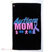 Autism Mom Awareness Ribbon Golf Towel thumb 0