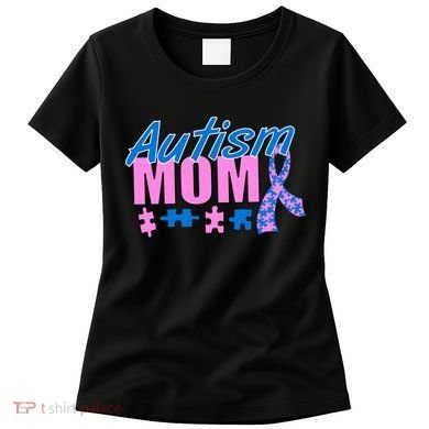 Autism Mom Awareness Ribbon Women's T-Shirt