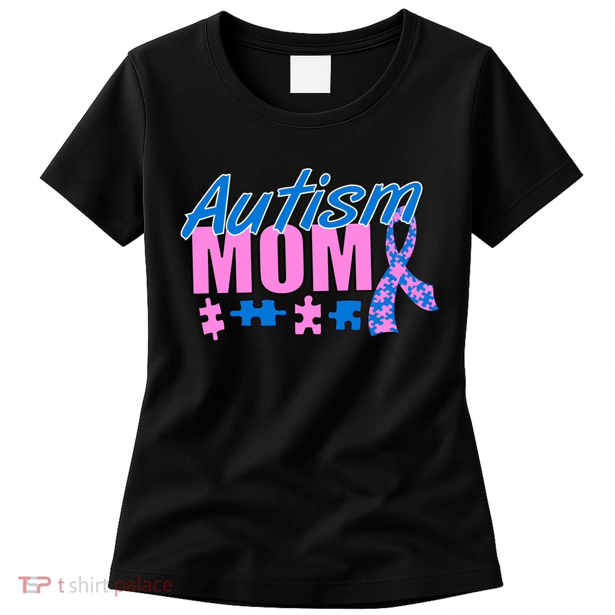 Autism Mom Awareness Ribbon Women's T-Shirt