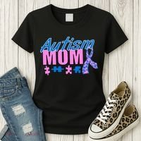 Autism Mom Awareness Ribbon Women's T-Shirt thumb 3