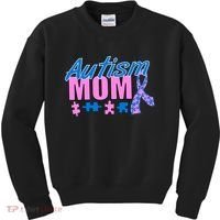 Autism Mom Awareness Ribbon Kids Sweatshirt thumb 0