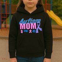 Autism Mom Awareness Ribbon Kids Hoodie thumb 3
