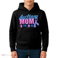 Autism Mom Awareness Ribbon Kids Hoodie thumb 4