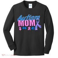 Autism Mom Awareness Ribbon Kids Long Sleeve Shirt thumb 0