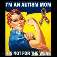 Autism Mom It's Not For The Weak USA-Made Doggie Bandana thumb 2