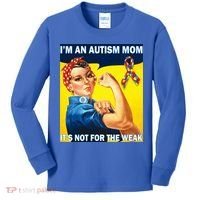 Autism Mom It's Not For The Weak Kids Long Sleeve Shirt thumb 0