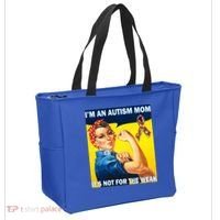 Autism Mom It's Not For The Weak Tote Bag thumb 2