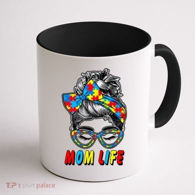 Autism Mom Life Coffee Mug back