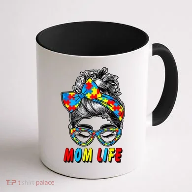 Autism Mom Life Coffee Mug back