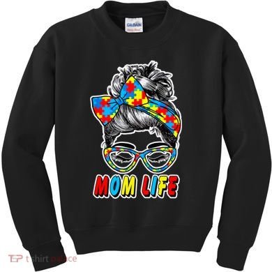Autism Mom Life Kids Sweatshirt