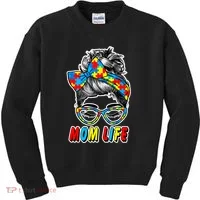 Autism Mom Life Kids Sweatshirt thumb 0