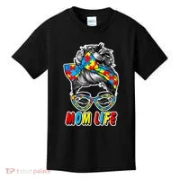 Autism Mom Life Kids T-Shirt thumb 0