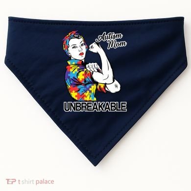 Autism Mom Unbreakable USA-Made Doggie Bandana