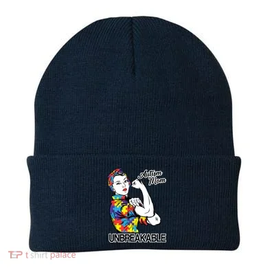 Autism Mom Unbreakable Beanie