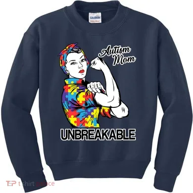 Autism Mom Unbreakable Kids Sweatshirt