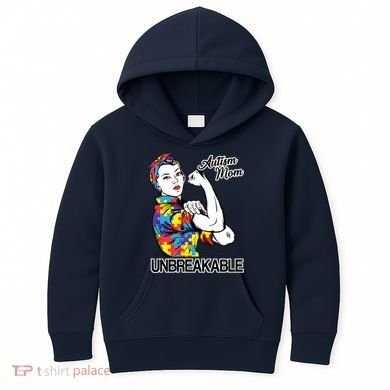 Autism Mom Unbreakable Kids Hoodie