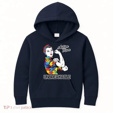 Autism Mom Unbreakable Kids Hoodie
