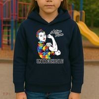 Autism Mom Unbreakable Kids Hoodie thumb 3