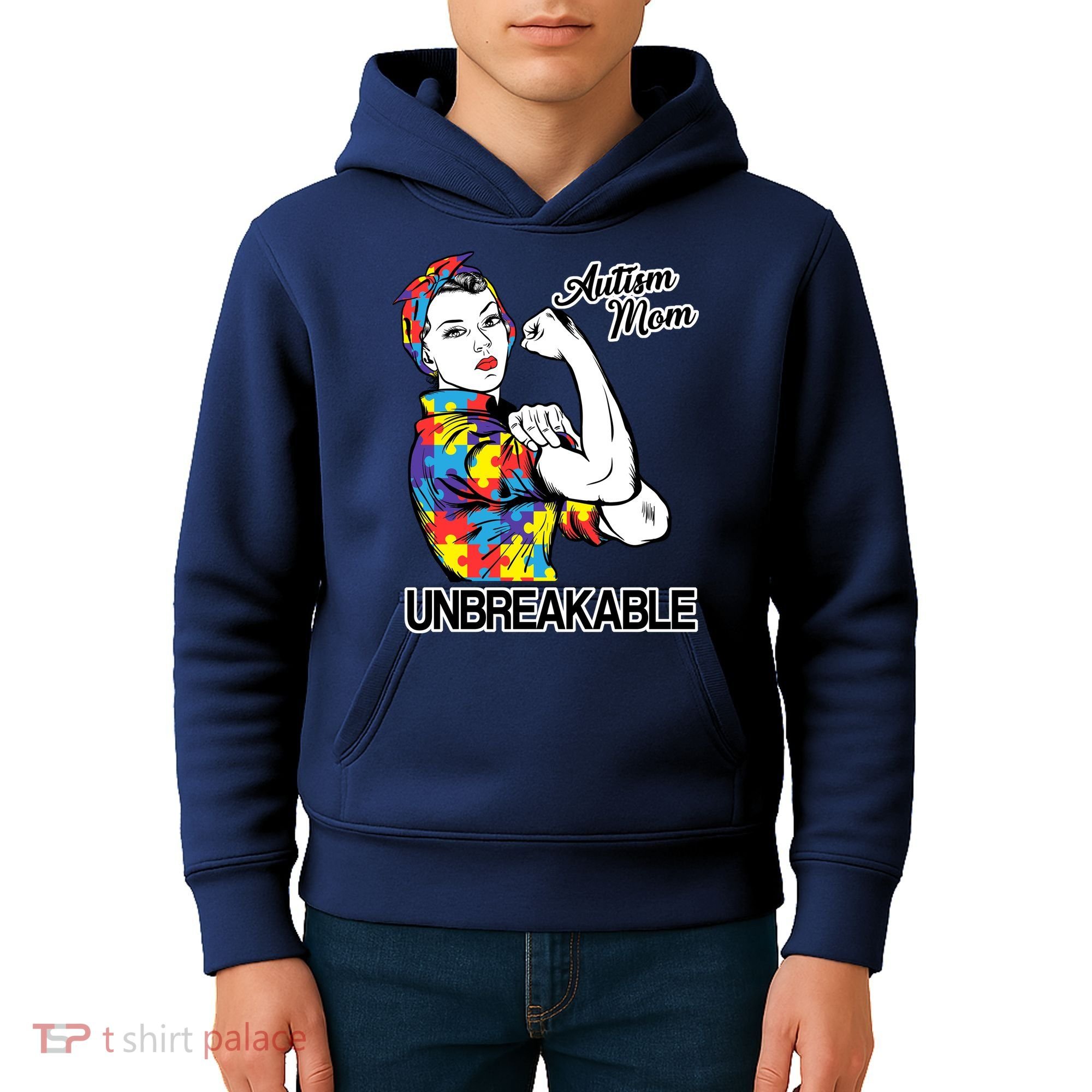 Autism Mom Unbreakable Kids Hoodie