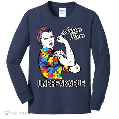 Autism Mom Unbreakable Kids Long Sleeve Shirt