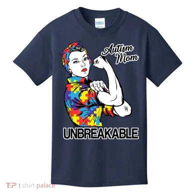 Autism Mom Unbreakable Kids T-Shirt