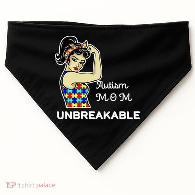 Autism Mom Unbreakable Puzzle Pieces USA-Made Doggie Bandana
