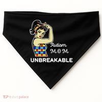 Autism Mom Unbreakable Puzzle Pieces USA-Made Doggie Bandana thumb 0