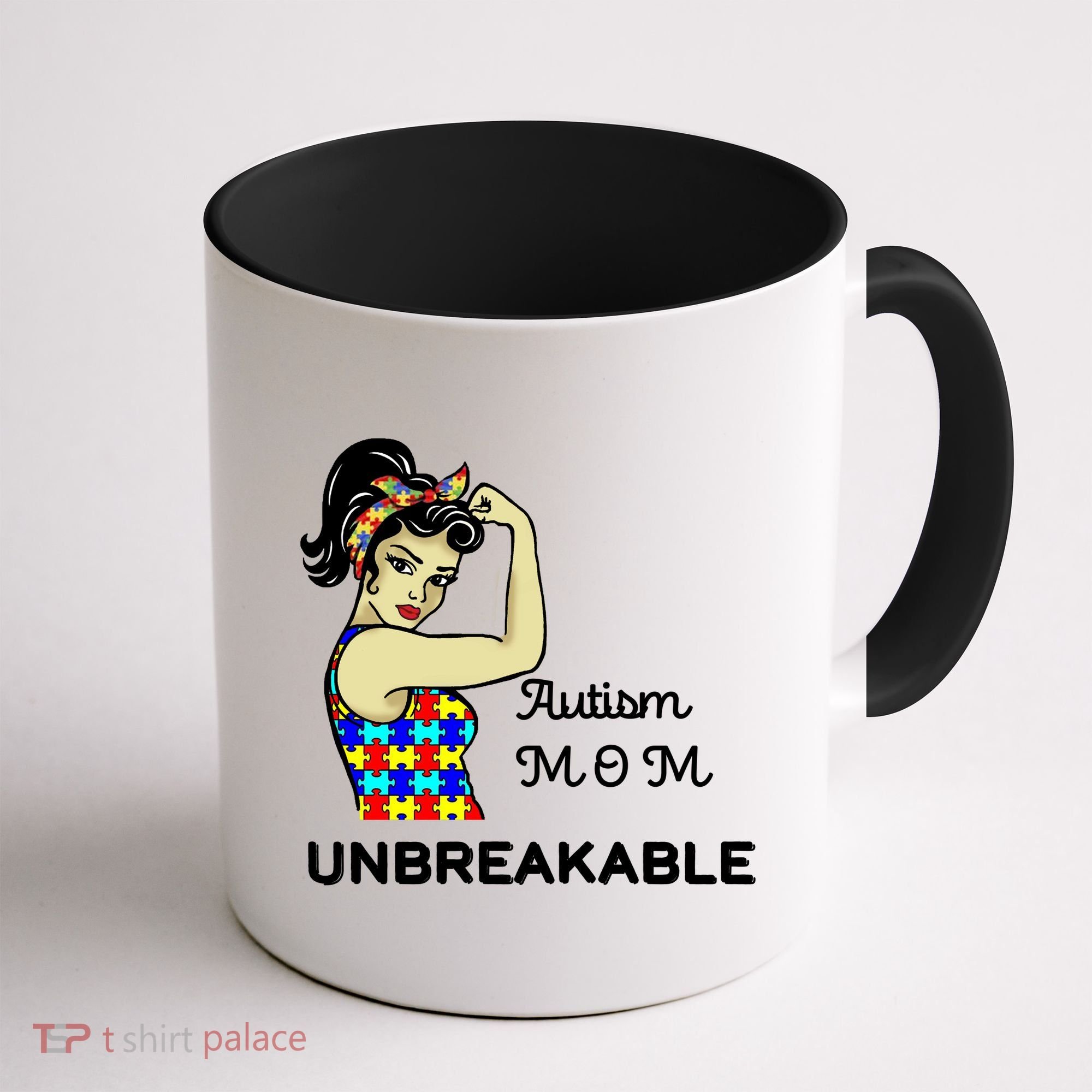 Autism Mom Unbreakable Puzzle Pieces Coffee Mug