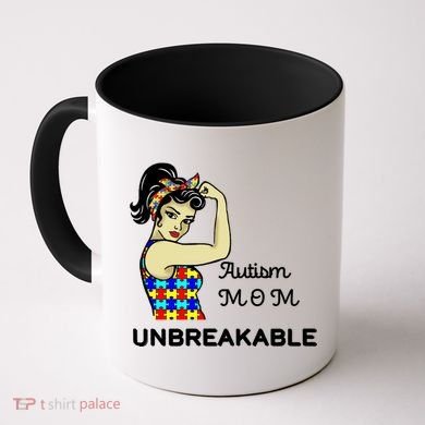 Autism Mom Unbreakable Puzzle Pieces Coffee Mug