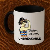 Autism Mom Unbreakable Puzzle Pieces Coffee Mug thumb 2