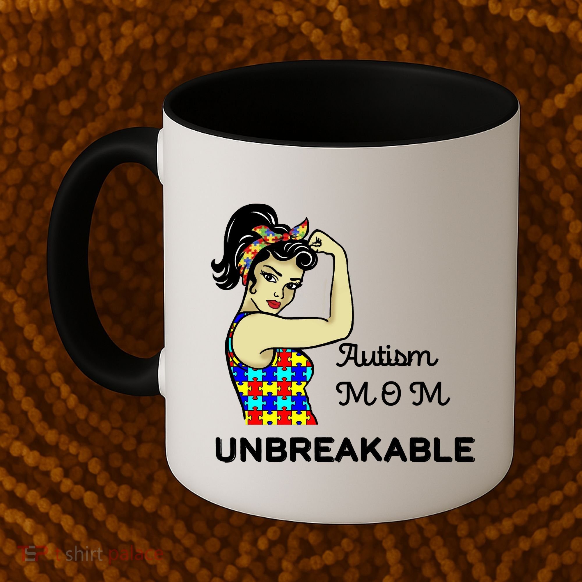 Autism Mom Unbreakable Puzzle Pieces Coffee Mug