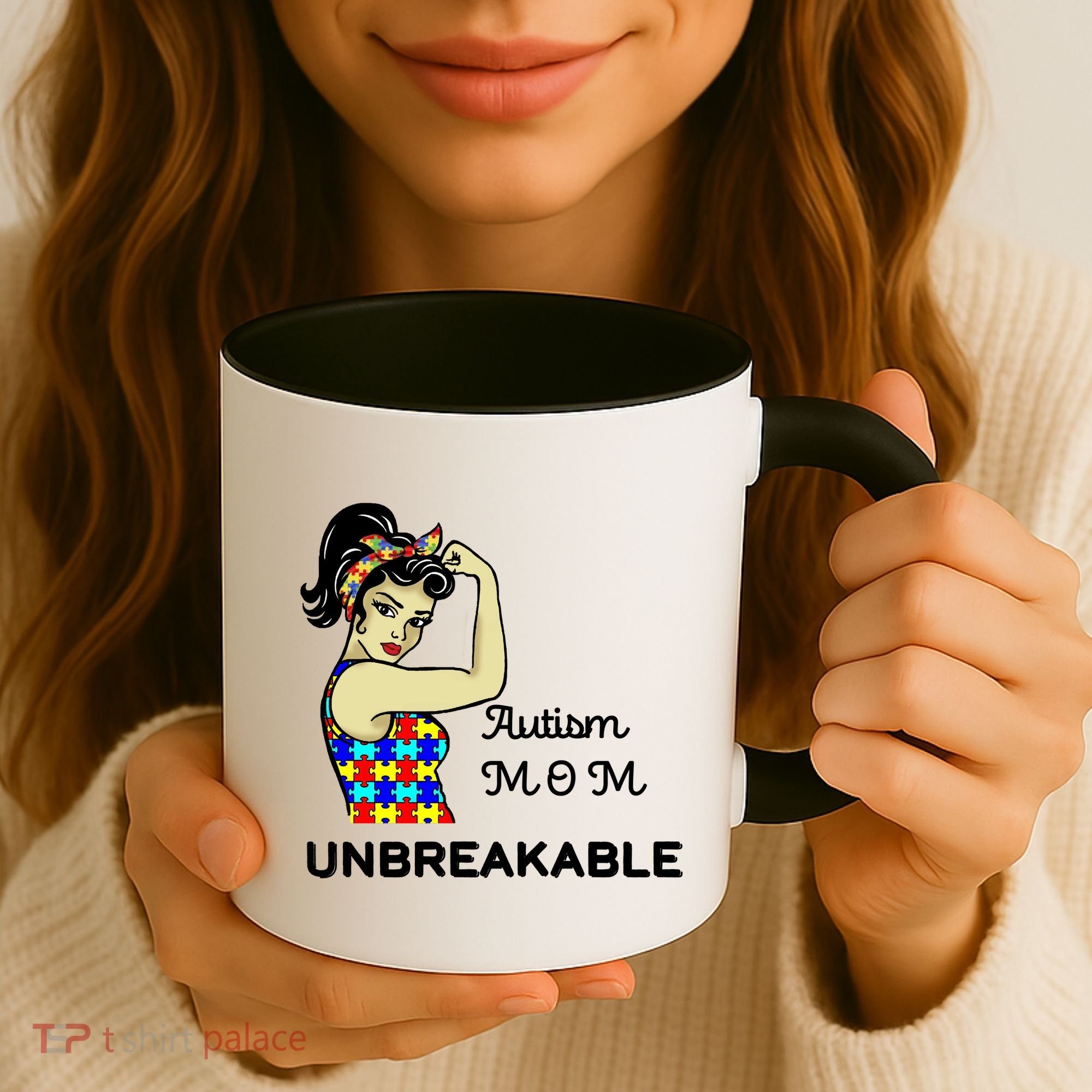 Autism Mom Unbreakable Puzzle Pieces Coffee Mug