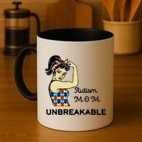 Autism Mom Unbreakable Puzzle Pieces Coffee Mug thumb 4