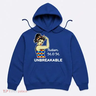 Autism Mom Unbreakable Puzzle Pieces Hoodie