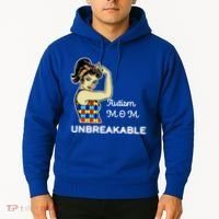 Autism Mom Unbreakable Puzzle Pieces Hoodie thumb 2