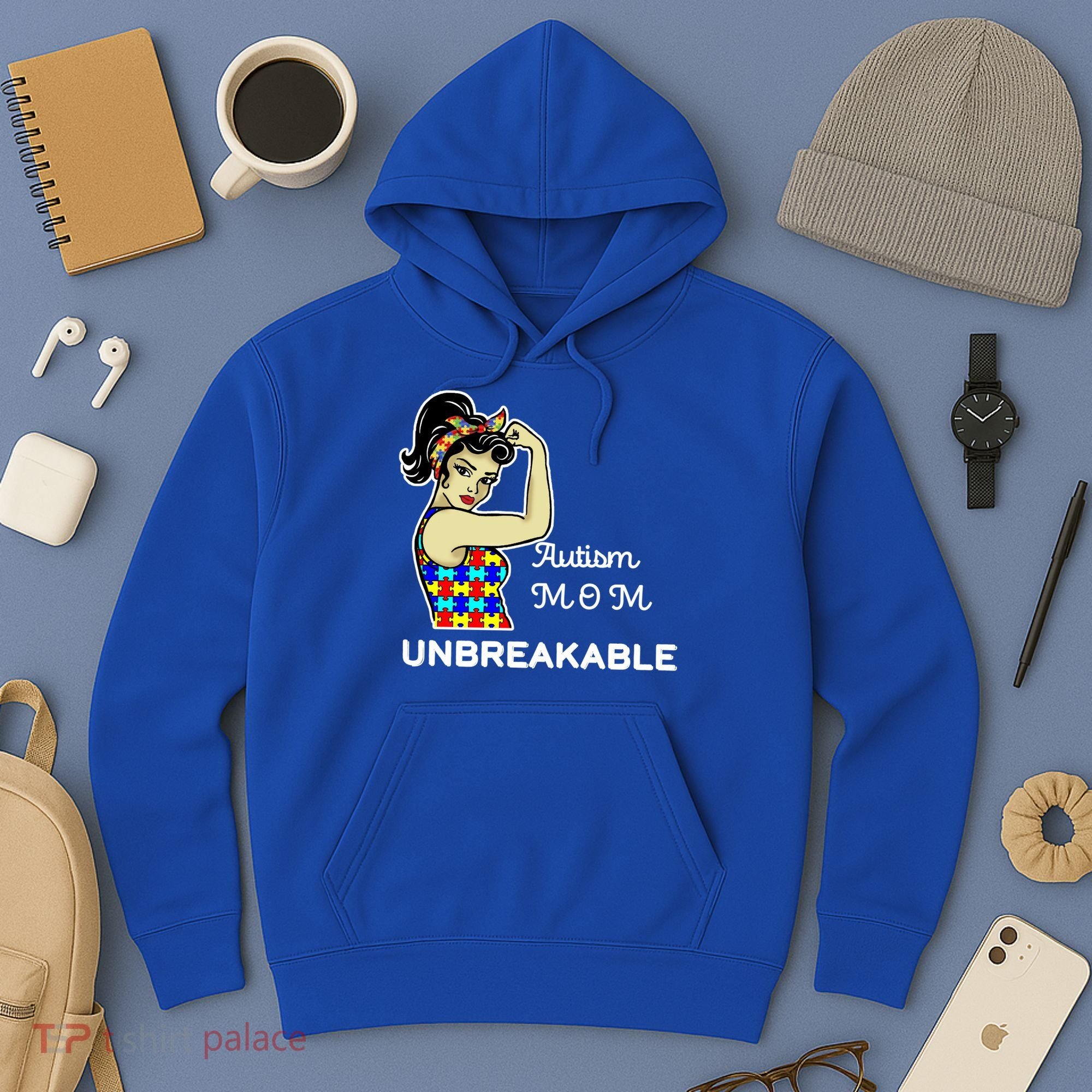 Autism Mom Unbreakable Puzzle Pieces Hoodie