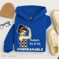 Autism Mom Unbreakable Puzzle Pieces Hoodie thumb 4