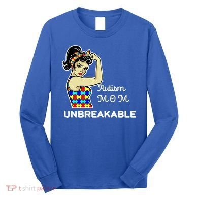 Autism Mom Unbreakable Puzzle Pieces Long Sleeve Shirt