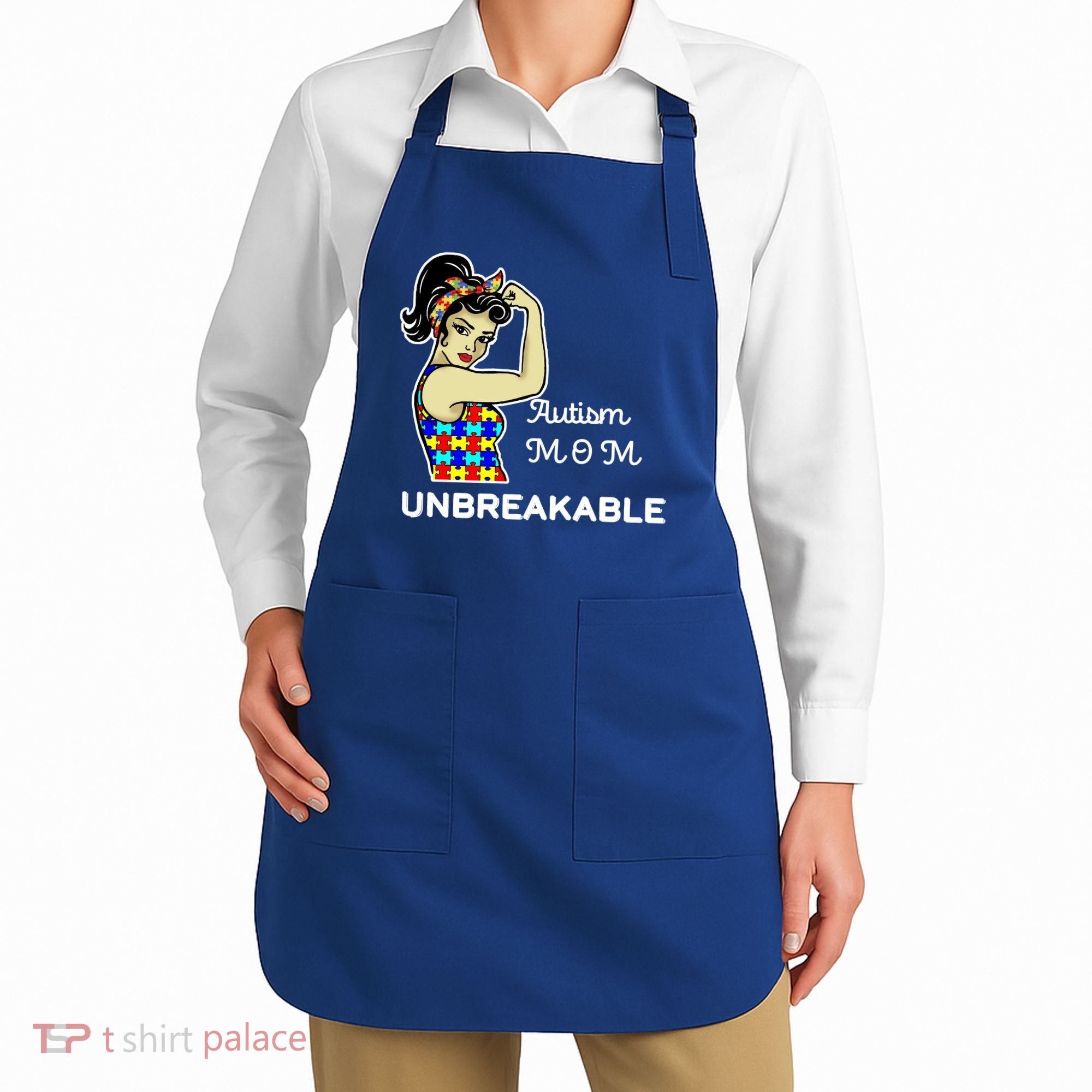 Autism Mom Unbreakable Puzzle Pieces Apron