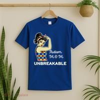 Autism Mom Unbreakable Puzzle Pieces T-Shirt thumb 2