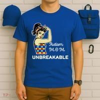 Autism Mom Unbreakable Puzzle Pieces T-Shirt thumb 6
