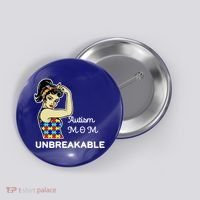 Autism Mom Unbreakable Puzzle Pieces Button thumb 0