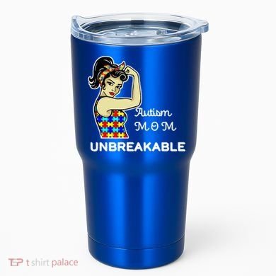 Autism Mom Unbreakable Puzzle Pieces Tumbler